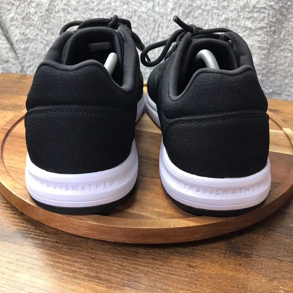 Travis Mathew The Daily 2.0 Woven Sneakers Mens 13 Black Low Top Golf Shoes